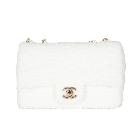 Chanel White Sequin Mini Single Flap Bag - Picture 1 of 5
